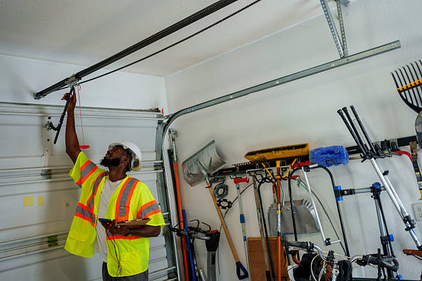Professional Garage Door Roller Replacement technician working in Burleson, TX